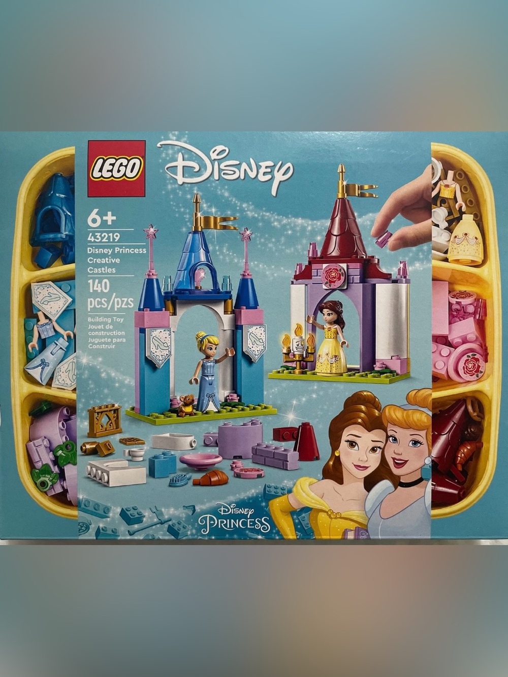 LEGO 43219 Disney Princess Creative Castles ​, Toy Castle Playset with Belle